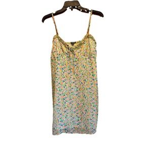 Wild Fable Women's Juniors M Summer Floral Print Babydoll‎ Smocked Dress Ruffles